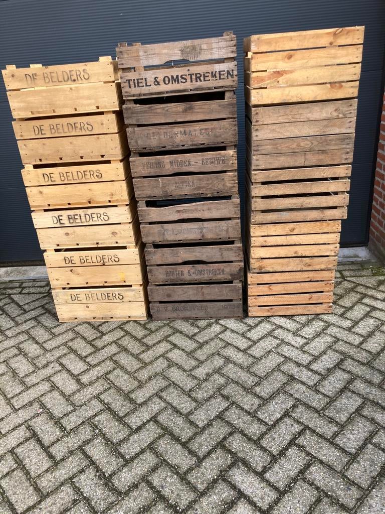 Fruitkisten ,veilingkisten ,nu 10 voor 60 euro, Huis en Inrichting, Woonaccessoires | Kisten, Ophalen, Gebruikt, Minder dan 50 cm