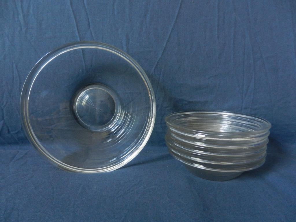 Zesdelig schalenset ontw Copier Leerdam servies Primula 1947, Antiek en Kunst, Antiek | Glas en Kristal, Ophalen of Verzenden