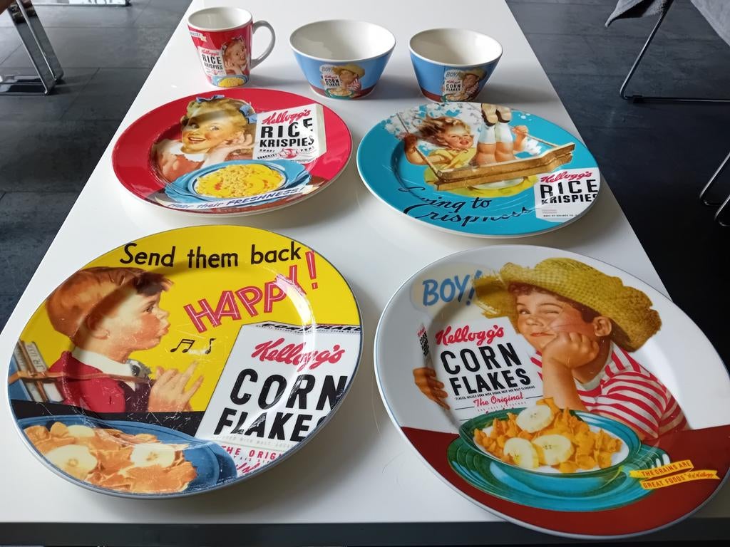 Set Kellogs servies Kellogg's Kelloggs, Ophalen of Verzenden