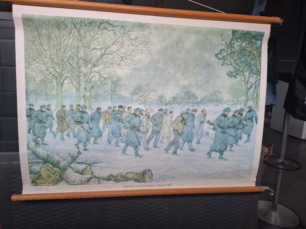 Oude schoolplaat, Antiek en Kunst, Antiek | Schoolplaten, Ophalen, Geschiedenis