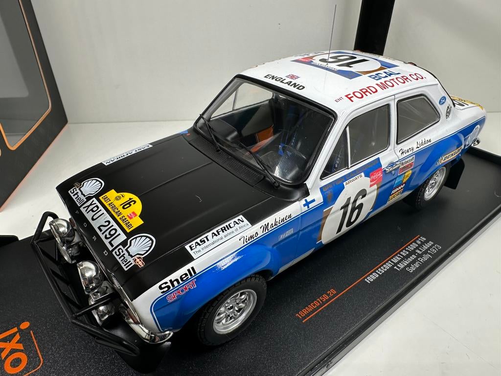 FORD ESCORT MK1 RS1600 #16 SAFARI RALLY 1973 IXO 1:18 NIEUW, Ophalen of Verzenden, Nieuw, Auto, Overige merken
