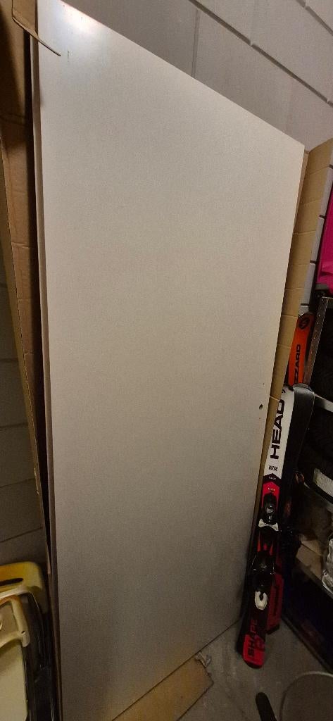 Opdekdeur Svedex 93 bij 231,5 linksdraaiend standaard wit, Ophalen, 80 tot 100 cm, 215 cm of meer, Binnendeur