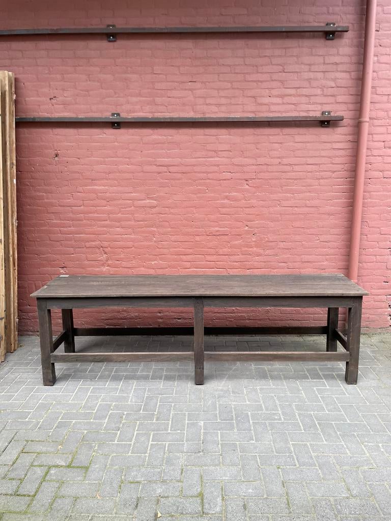 Antieke teakhouten sidetable, deze is gezandstraald, Ophalen of Verzenden, Zo goed als nieuw, Hout