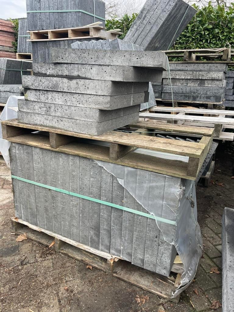 22 st Oud Hollandse tegels 60x60x7cm Antraciet RESTPARTIJ, Ophalen, Nieuw, Beton, Terrastegels