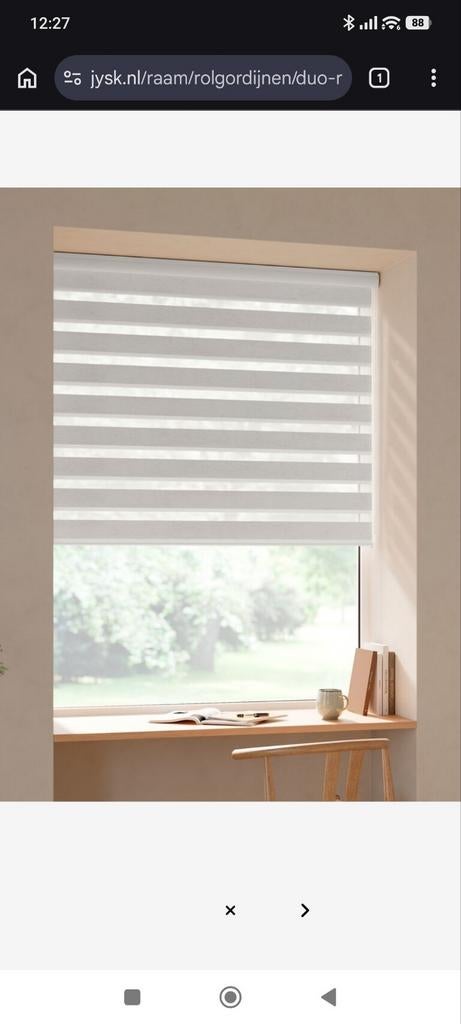 Duo rolgordijn 180x180, Ophalen, Wit, 150 tot 200 cm, Nieuw