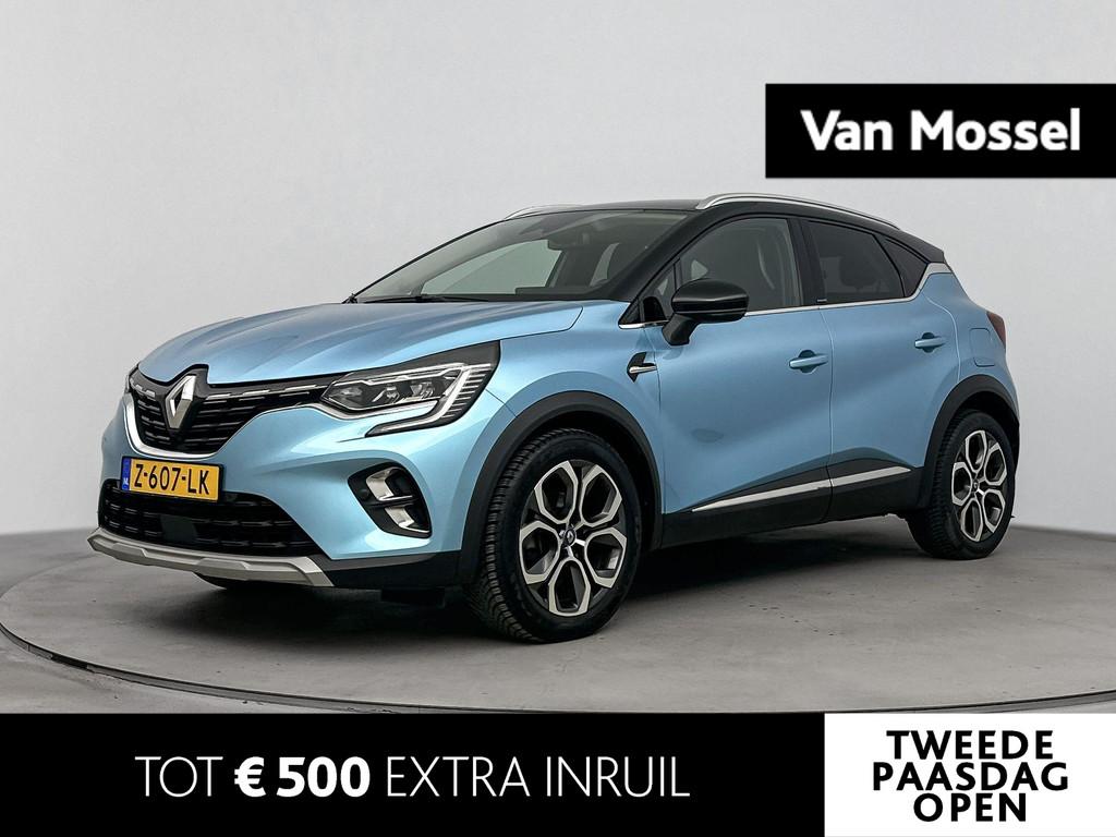 Renault Captur 1.6 E-Tech Plug-in Hybrid 160Pk Intens | Navi, Auto's, Renault, Stof, Gebruikt, 4 cilinders, Blauw