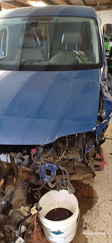 Blauwe motorkap van een volkswagen caddy, Ophalen of Verzenden, Motorkap