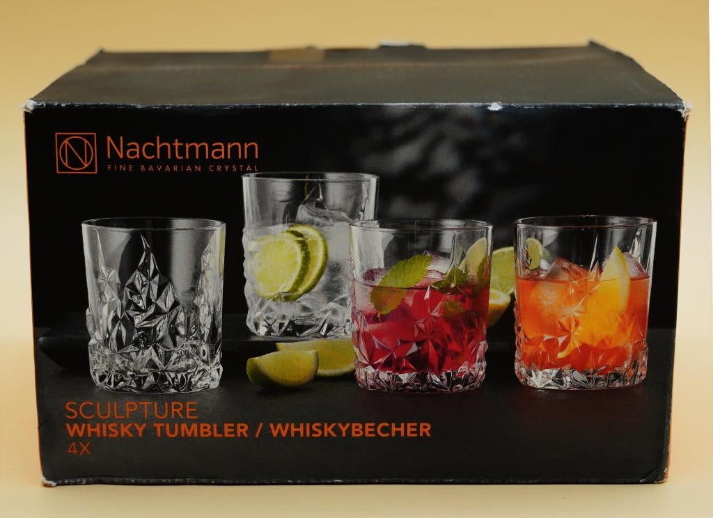 Nachtmann Sculpture Whiskyglazen (4-Delig), Verzamelen, ., Overige typen, Nieuw, Ophalen of Verzenden