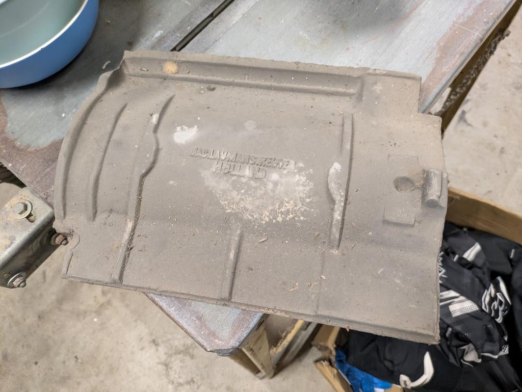 1000 Verbeterde hollandse dakpan blauw gesmoord + kantpannen, Ophalen, Gebruikt, Steen of Klei, Blauw