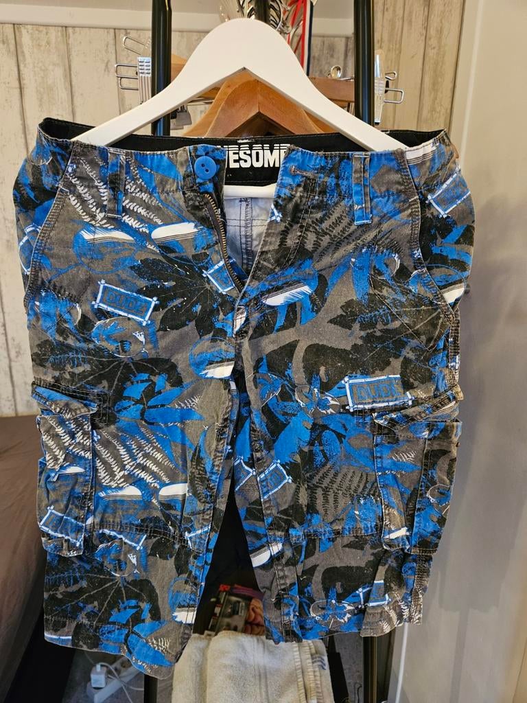 Coolcat Awesome Cargo Shorts Maat 158/164, Kleding | Heren, Blauw, Overige maten, Ophalen of Verzenden, Zo goed als nieuw