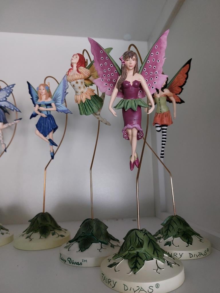 4x Amy Brown Fairy Diva elfje - Wildflower Divas, Verzamelen, Beelden en Beeldjes, Ophalen of Verzenden, Zo goed als nieuw, Fantasy
