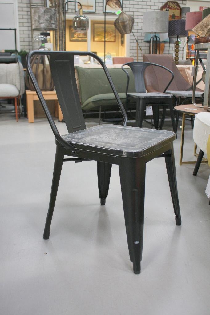 Hippe nieuwe eetkamerstoelen Tolix metaal hout industrieel, Ophalen, Nieuw, Hout, Vijf, Zes of meer stoelen