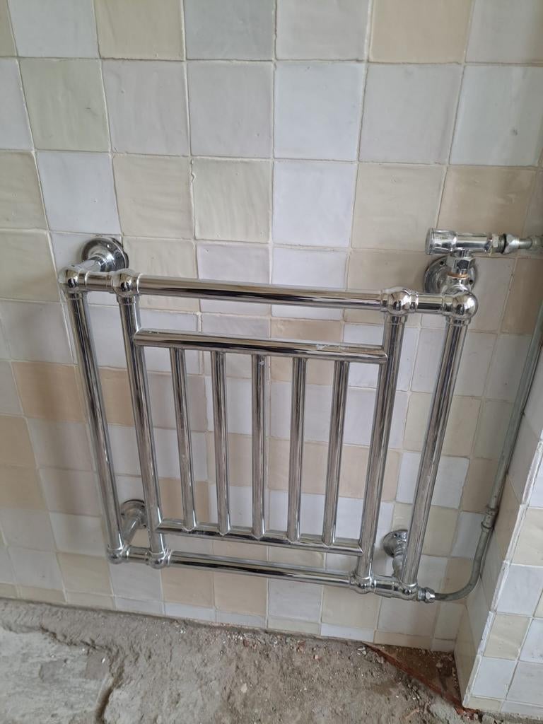 Verchroomde designradiator, Ophalen, Gebruikt, Radiator, 60 tot 150 cm