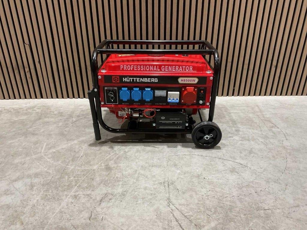 Aggregaat Huttenberg H8500W Electrische start en wielen ‼️, Doe-het-zelf en Verbouw, Ophalen, Nieuw, Minder dan 5 kVA, Benzine
