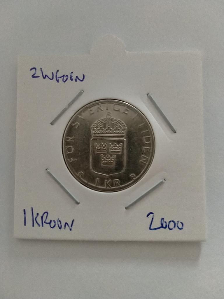 Zweden 1 Kroon 2000, Verzenden, Overige landen, Losse munt