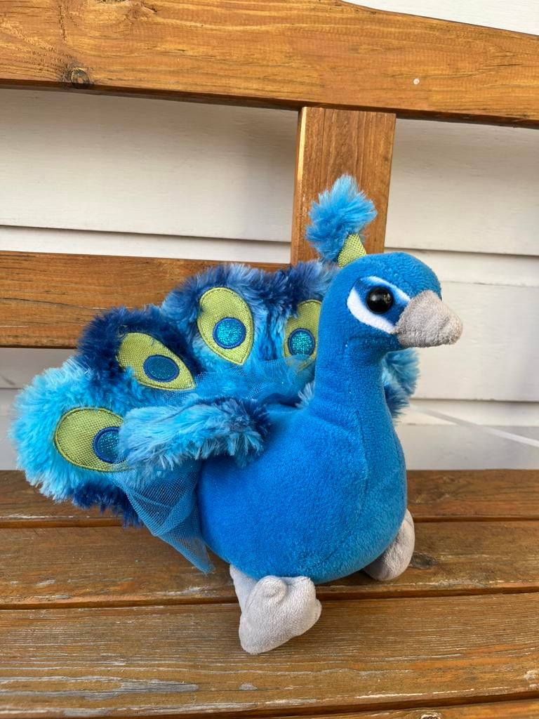 Paws luxe knuffel dier pauw blauw | 20 cm, Ophalen of Verzenden, Overige typen