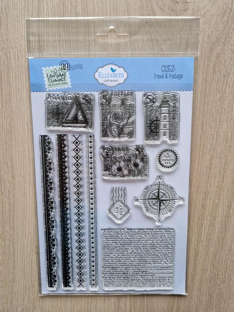 Tk stempel Elizabeth Craft Designs CS352 Travel & Postage, Verzenden, Gebruikt, Clearstamp