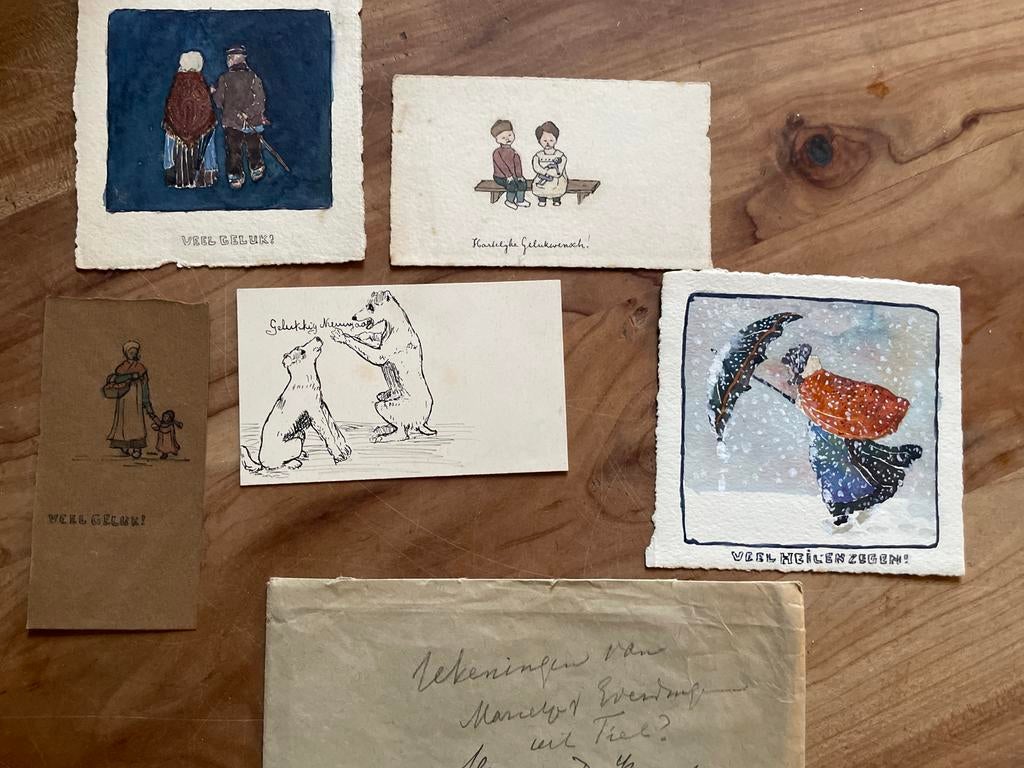 Tekeningen van marietje van everdingen uit tiel, Ophalen of Verzenden