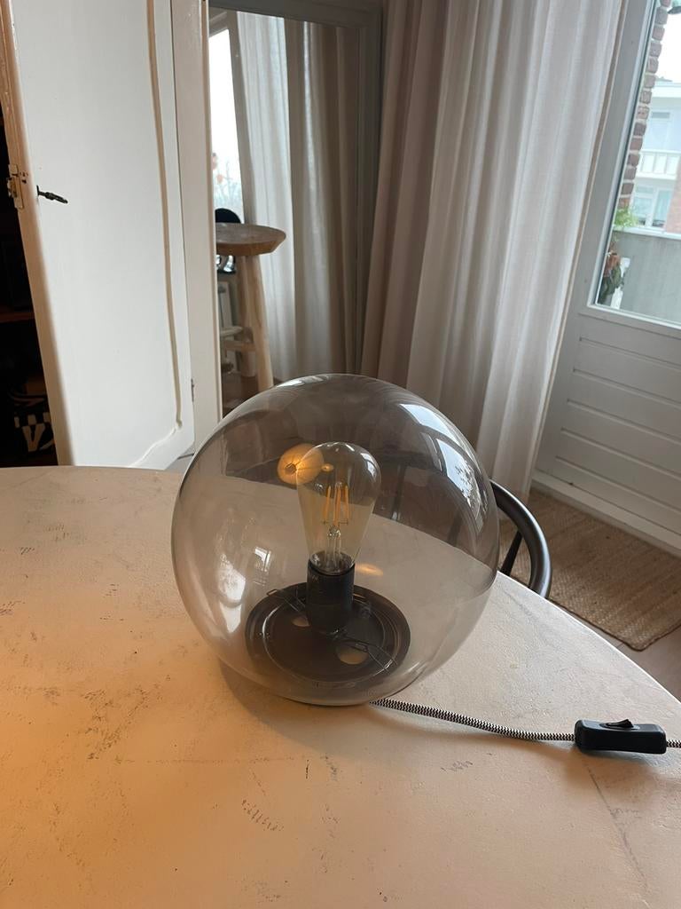 Ikea glazen bol lamp fado inclusief led lampje, Ophalen, Zo goed als nieuw, Minder dan 50 cm