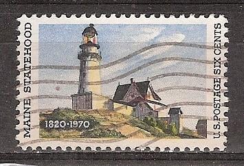 USA, Maine, 150 jaar, 1970., Ophalen of Verzenden, Gestempeld, Noord-Amerika