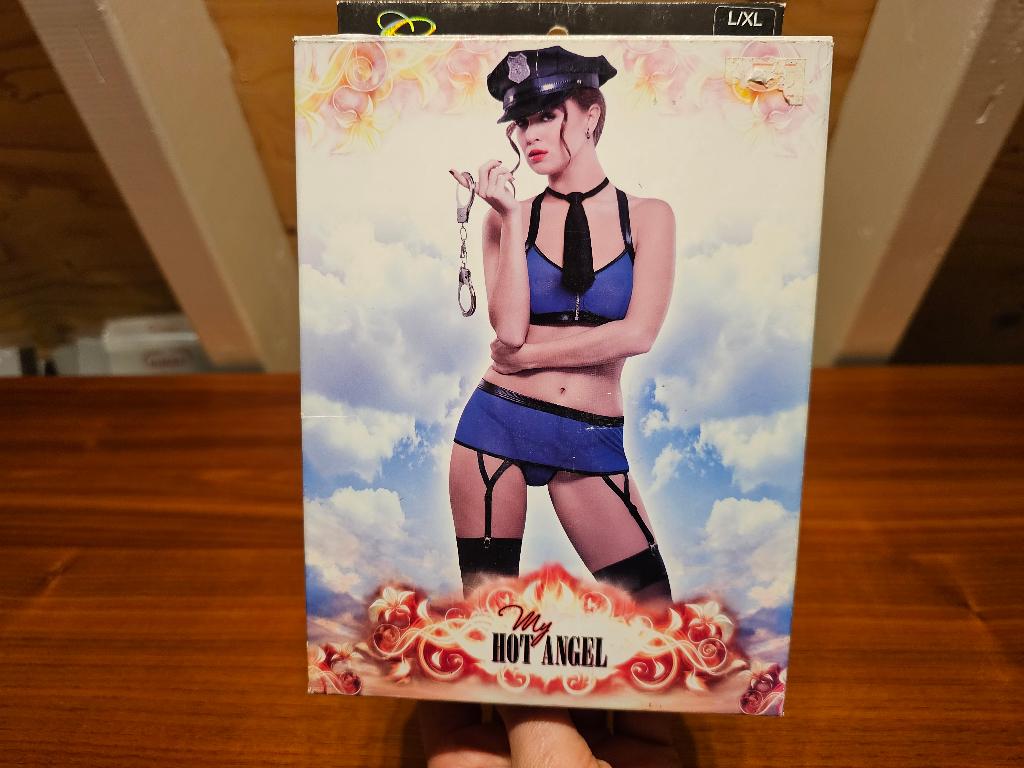 Sexy politiesetje carnaval L/XL 42-50, Kleding | Dames, Ondergoed en Lingerie, Magic Silk, Ophalen of Verzenden, Blauw, Setje