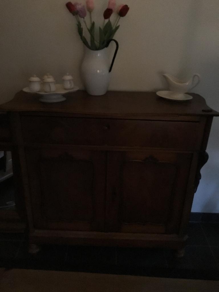 Antiek mahoniekastje, Ophalen