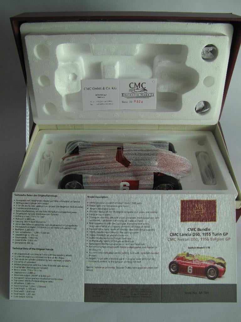 Ferrari Lancia D50 #6 GP Turin 1955 - CMC 1/18 ref M-184, Hobby en Vrije tijd, Modelauto's | 1:18, Nieuw, Auto, Overige merken