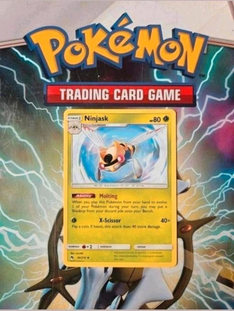 Ninjask 30/214 Sun&Moon Lost thunder pokemon kaart nm, Ophalen of Verzenden, Zo goed als nieuw, Losse kaart