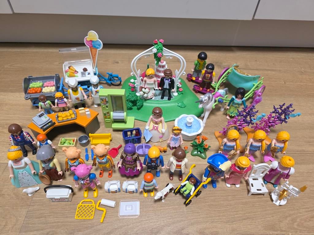 Veel playmobil setjes (trouwpartij, prinsessen, ijscoman etc, Ophalen of Verzenden, Gebruikt