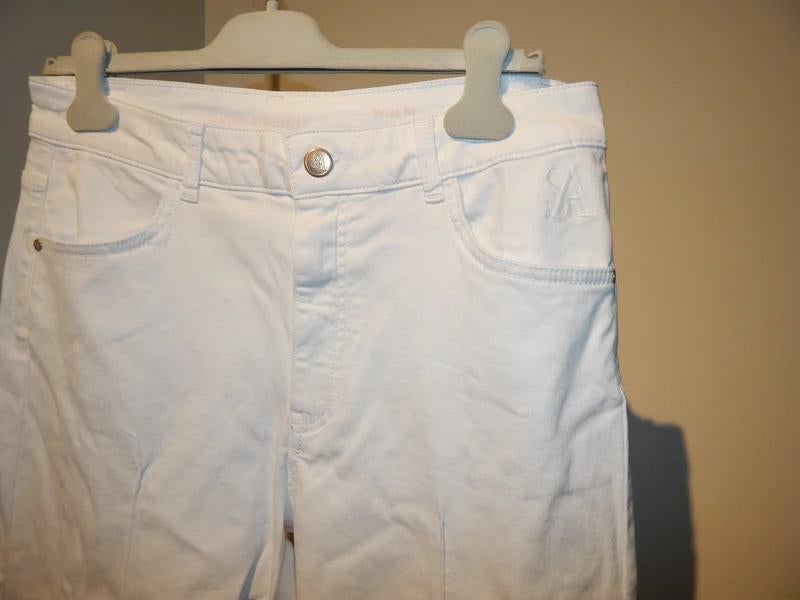 Studio Anneloes wide fit witte voorjaars broek knopen Als Ni, Studio Anneloes, Verzenden, Wit, Zo goed als nieuw