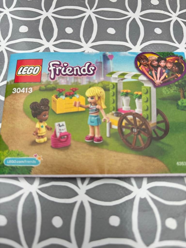 Lego friends 30413 bloemenwagen, Ophalen of Verzenden, Zo goed als nieuw, Complete set, Lego
