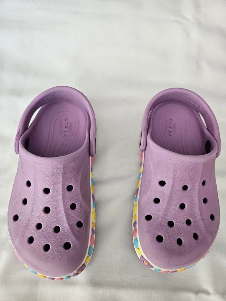 Paarse Crocs kinderschoenen maat 9, Crocs, Jongetje of Meisje, Ophalen of Verzenden, Gebruikt