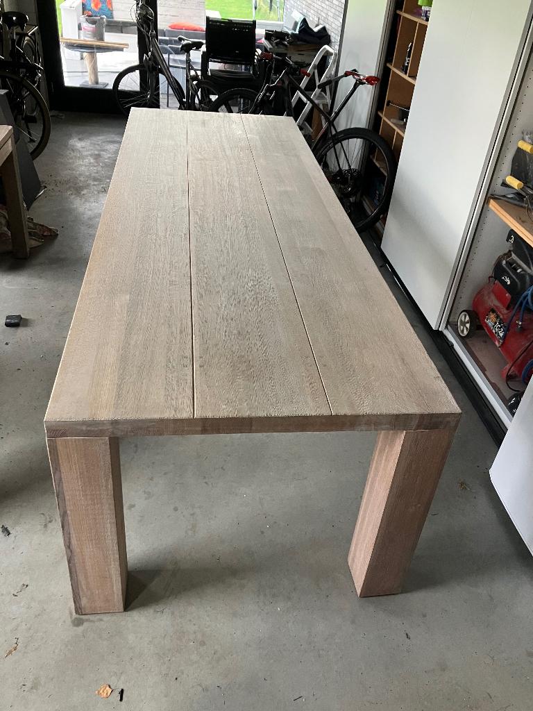 Eiken tafel, Ophalen, Eikenhout, 200 cm of meer, 50 tot 100 cm