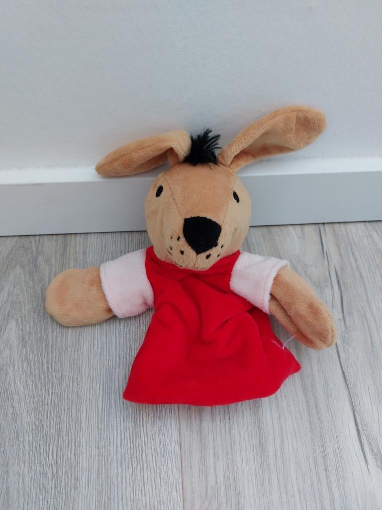 Knuffel handpop kikker vriendjes haas konijn L1226, Ophalen of Verzenden