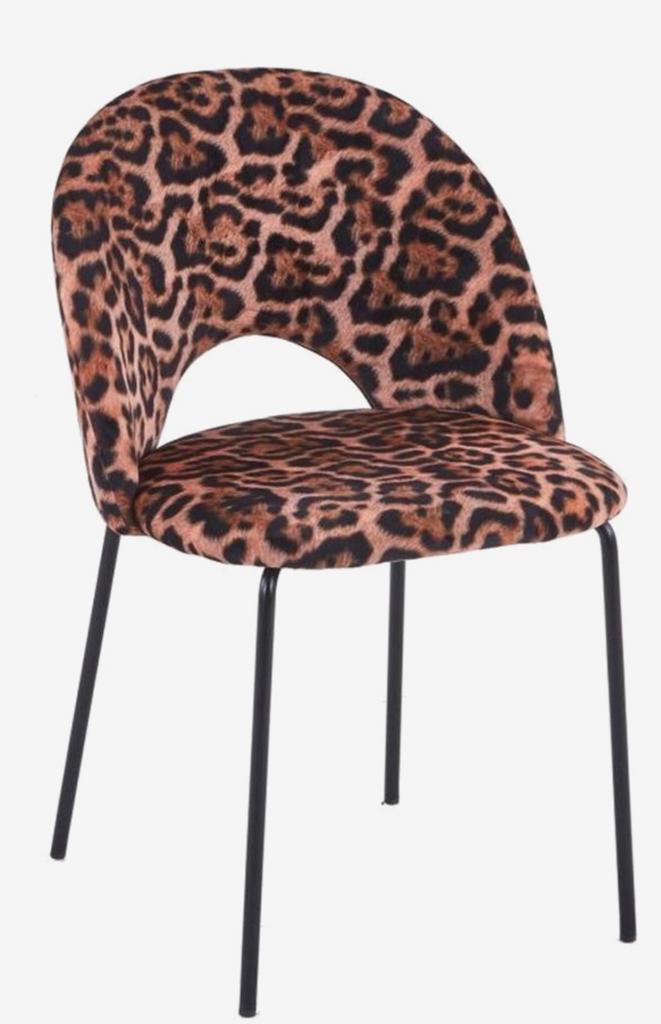Panter - tijgerprint Eetkamerstoelen - Set van 2, Ophalen, Twee, Bruin, Zo goed als nieuw