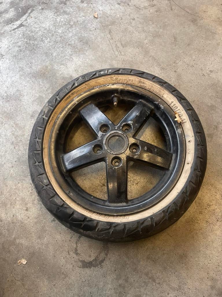Vespa lx 50 voorwiel voor wiel velg band, Ophalen of Verzenden