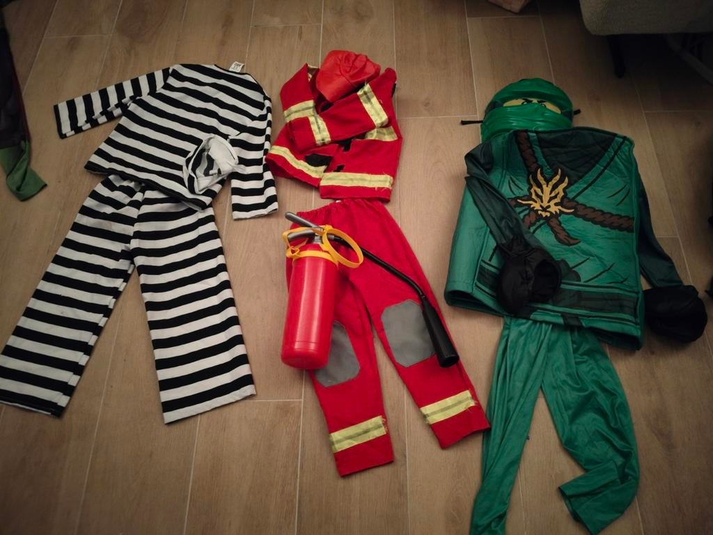 Carnavalskleren brandweerman, Ophalen of Verzenden, 122 t/m 128, Jongen of Meisje