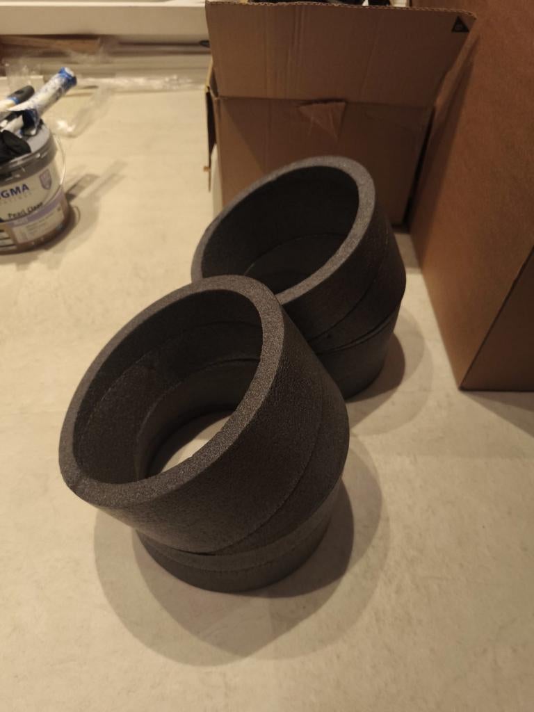 2 bochten ubbink aerfoam 150mm, Bochten, Pvc, Ophalen of Verzenden, Minder dan 2 meter