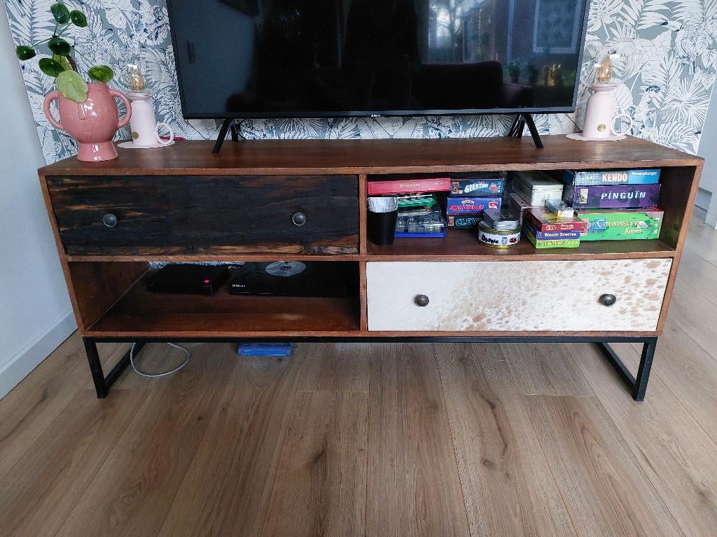 Mooi TV meubel, Ophalen, 100 tot 150 cm, Zo goed als nieuw, Minder dan 100 cm