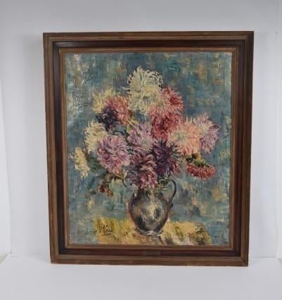 Emile Claus stilleven bloemen in vaas, Ophalen