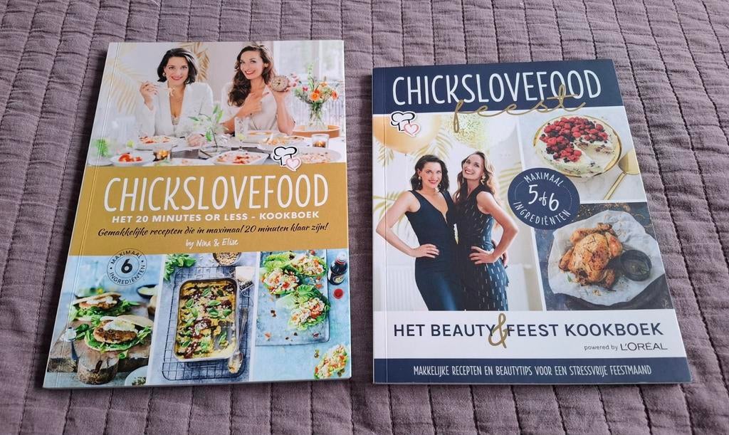 Chickslovefood Kookboeken, Nina & Elise, Gezond koken, Ophalen of Verzenden, Zo goed als nieuw