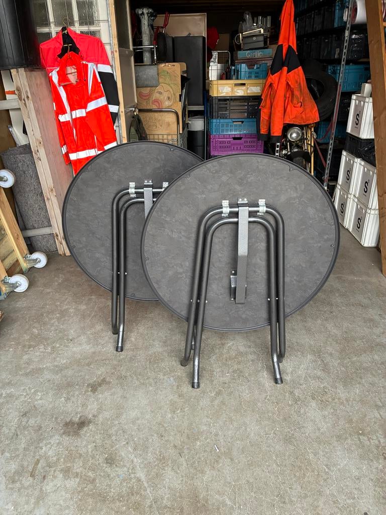 Ronde klaptafel - handig en compact, Ophalen, Gebruikt, 50 tot 100 cm, Rond