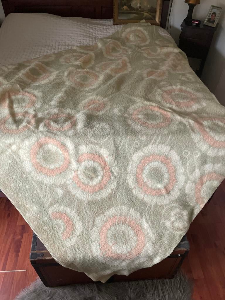 Vintage Bloemen Deken, Ophalen of Verzenden, Gebruikt