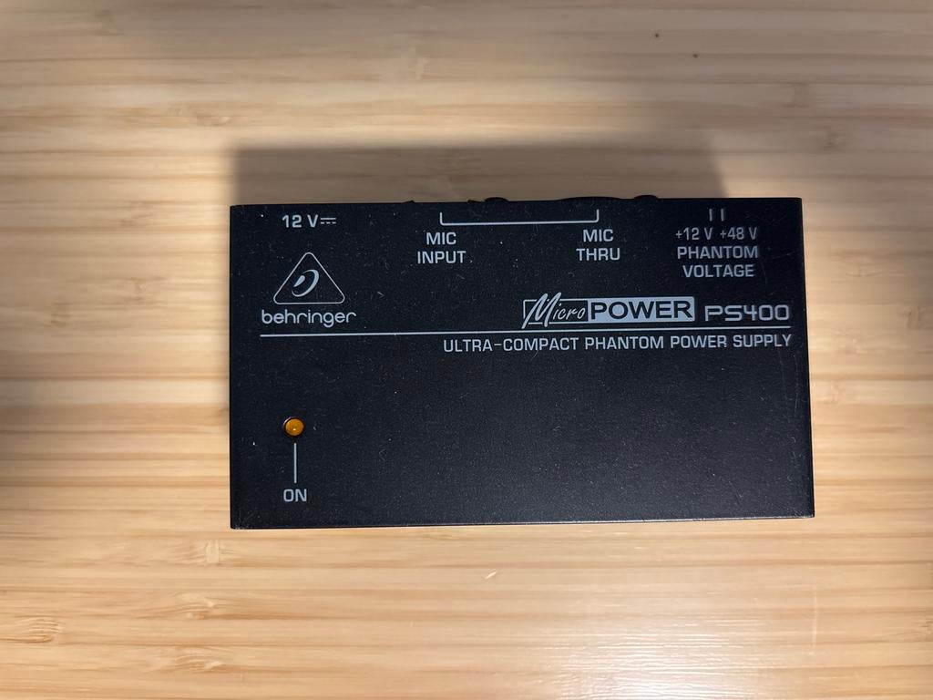 Behringer PS400 Phantom Power Supply, Ophalen of Verzenden, Gebruikt, Studiomicrofoon
