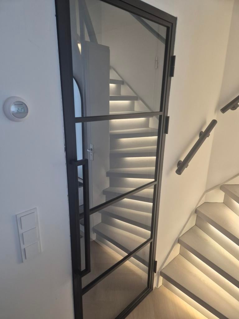 Stalen binnendeur met glas, 2015x783mm, Doe-het-zelf en Verbouw, Ophalen of Verzenden, Glas, Binnendeur, 200 tot 215 cm