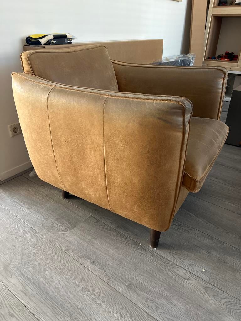 2 Loods5 Stoelen - 80x85cm, Ophalen, Gebruikt, Leer, 75 tot 100 cm