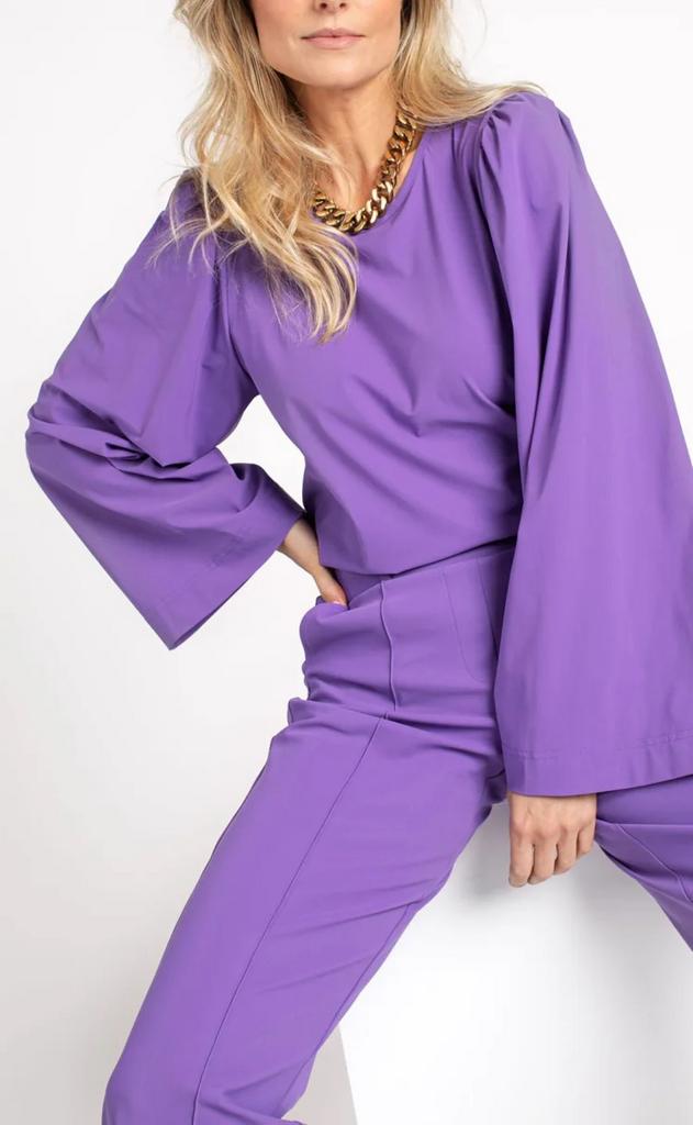 Studio anneloes eloise blouse XXL purple/lila travelstof, Paars, Maat 46/48 (XL) of groter, Ophalen of Verzenden, Zo goed als nieuw