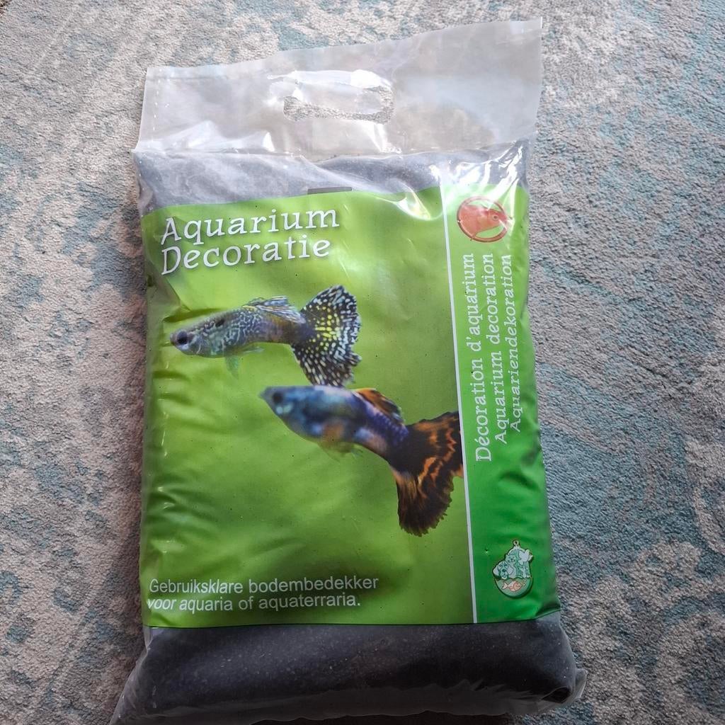 Fijn zwart aquarium edelplit, Dieren en Toebehoren, Vissen | Aquaria en Toebehoren, Ophalen, Nieuw, Grind, Zand of Voedingsbodem