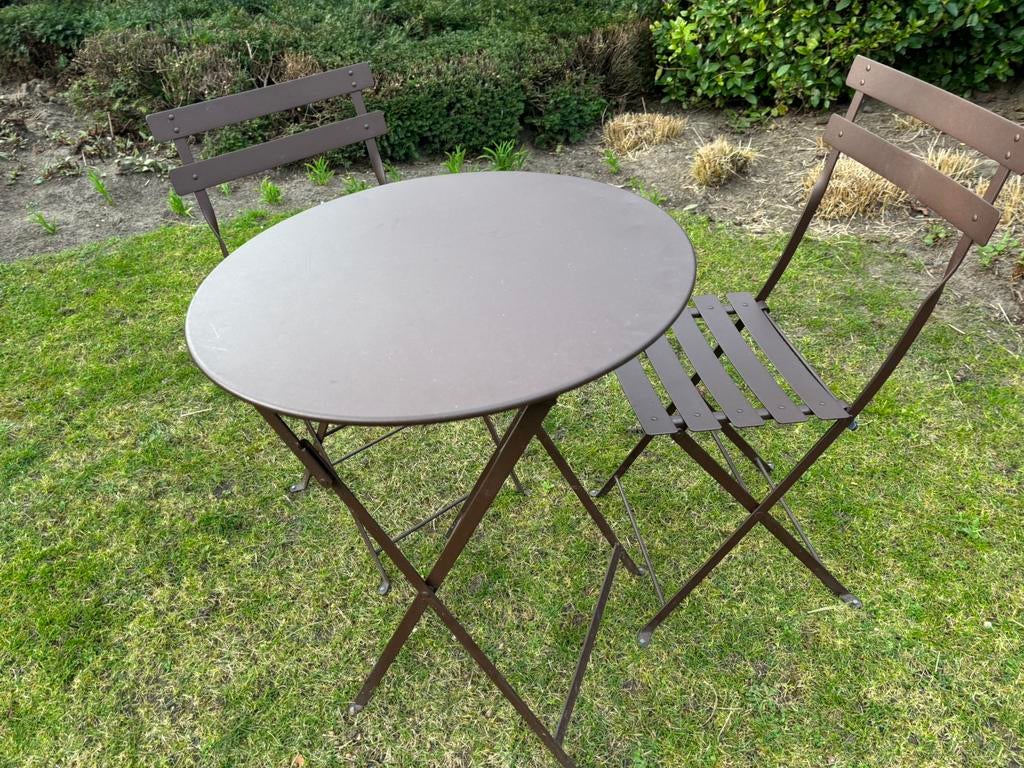 Fermob Bistro ø66cm tafeltje, Tuin en Terras, Tuintafels, Gebruikt, Rond, Metaal, Ophalen