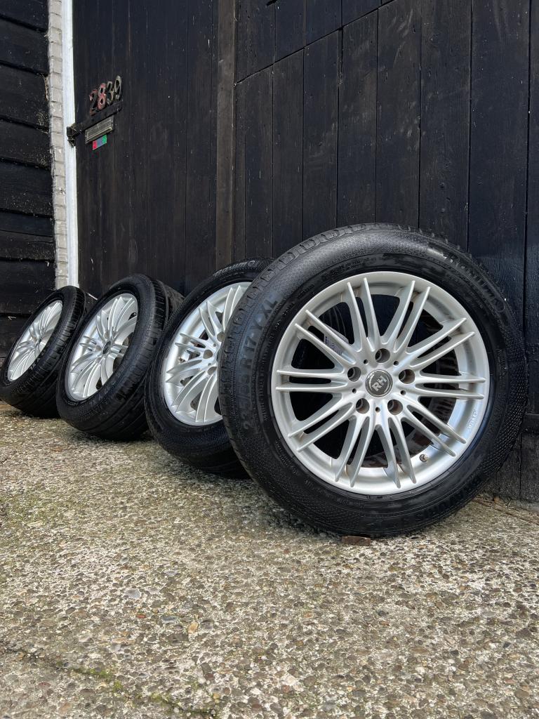 BMW x5 Transporter velgen 5x120 17 inch zomerset TPMS, Auto-onderdelen, Banden en Velgen, Niet ingevuld, Gebruikt, Banden en Velgen